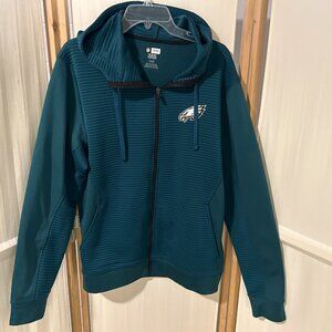 Mens PHILADELPHIA EAGLES Sz L NFL Team Apparel Zipper Hoodie Sweatshirt Jacket